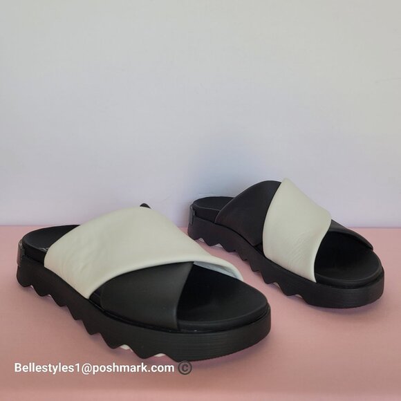 SOREL Viibe Criss-Cross Platform Smooth Leather Women's Slide- Size 8.5 ⭐ - Picture 8 of 16